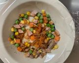 全てレンジ簡単キムチ焼きそば味炒飯弁当作り方3写真