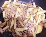新じゃがの挽肉丼作り方3写真