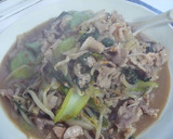豚こまと青梗菜のにんにく醤油炒め作り方6写真