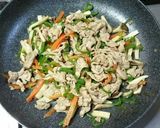安い食材で！豚こま肉の青椒肉絲風作り方5写真