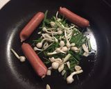 野趣薫る☘のびるハーブウインナーソテー作り方5写真