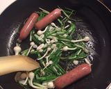 野趣薫る☘のびるハーブウインナーソテー作り方6写真
