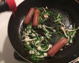 野趣薫る☘のびるハーブウインナーソテー作り方7写真