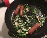 野趣薫る☘のびるハーブウインナーソテー作り方7写真