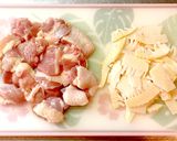 鶏とたけのこの青じそドレッシング炒め煮作り方1写真