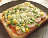 ノンオイル青じそで♪簡単ピザトースト作り方6写真