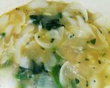 新玉ねぎとほうれん草のスープ作り方3写真