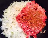 お鍋で簡単♫煮込ハンバーグ味のひき肉丼!作り方1写真