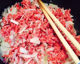 お鍋で簡単♫煮込ハンバーグ味のひき肉丼!作り方2写真