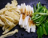 簡単！油揚げで肉無し青椒肉絲作り方1写真