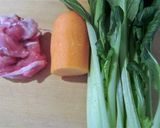 型抜き人参と小松菜の蒸し焼き作り方1写真