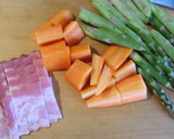 もやしとアスパラの蒸し焼きをお弁当に～作り方2写真