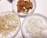 簡単節約♡大根厚揚げえのきの味噌煮♡作り方1写真