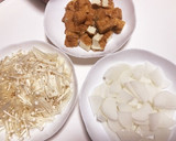 簡単節約♡大根厚揚げえのきの味噌煮♡作り方1写真