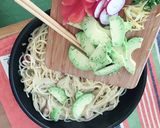 食べて美肌:マグロアボカド和風スパゲティ作り方7写真