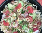 食べて美肌:マグロアボカド和風スパゲティ作り方8写真