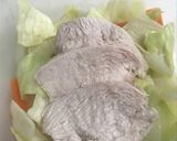 野菜のレンジ蒸し(鶏胸肉のせ)作り方3写真