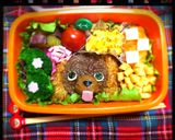 簡単犬キャラ弁★火を使わずプードル★作り方5写真