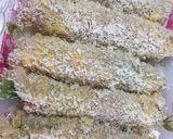 春菊と人参の肉巻きササミフライ作り方3写真