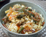 たけのことつくしの炊き込みご飯作り方8写真