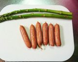 アスパラinウインナー作り方1写真