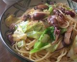 ホタルイカ・春キャベツ和風ペペロンチーノ作り方9写真