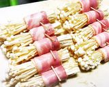 居酒屋気分！えのきベーコン巻き串☆作り方4写真