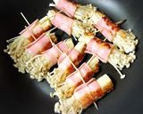 居酒屋気分！えのきベーコン巻き串☆作り方6写真