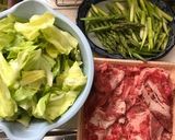春キャベツと牛肉の和風バター炒め作り方1写真