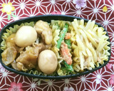 生姜たっぷり、鶏とうずら卵の甘辛親戚煮作り方14写真