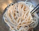 明太子まみれの冷製うどん作り方4写真