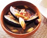 茄子と豚バラと葱のピリ辛漬け汁うどん作り方3写真
