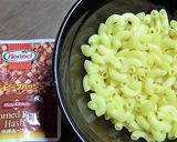 コンビーフハッシュ入り簡単マカロニサラダ作り方1写真