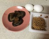 納豆と椎茸の甘煮のオムレツ作り方1写真