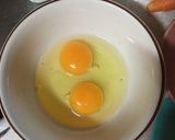 納豆と椎茸の甘煮のオムレツ作り方3写真