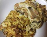 納豆と椎茸の甘煮のオムレツ作り方7写真