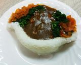 普通のカレーライスでダムカレー✨作り方4写真