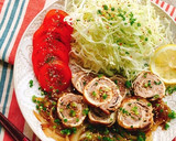 胡麻ドレで生姜焼き風☆油揚げの豚肉巻き作り方15写真