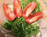 水菜とトマトのサラダ作り方2写真