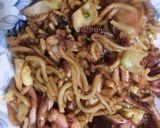 イカ焼きそばでもんじゃ焼きです＾＾作り方9写真