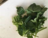 パクチーとピータンの中華風冷菜作り方3写真