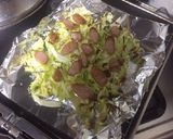 簡単おつまみ☆こげキャベツとソーセージ作り方3写真