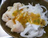 木の芽あえ　鶏胸肉と新玉ねぎ作り方5写真