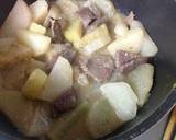 大根と牛肉の味噌煮作り方1写真