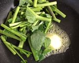 かき菜のコンソメバター炒め♪作り方3写真