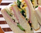 たっぷり野菜のハムたまごサンドイッチ作り方12写真