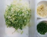 簡単常備菜!!青唐辛子でピリ辛肉ねぎ味噌作り方1写真