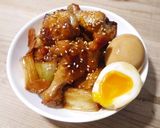 半熟卵と手羽元の甘辛煮作り方8写真