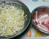 豚肉もやしご飯(삼겹콩나물 밥 )作り方1写真