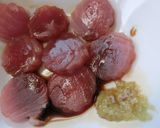 ✿ぶりのミンチ詰め焼き花れんこん✿作り方2写真